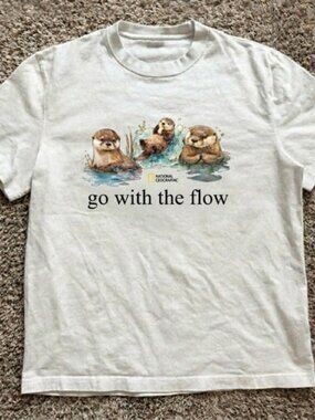 National Geographic "Go With The Flow" Otter Graphic T-Shirt